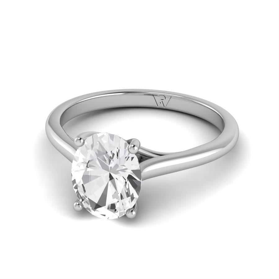 Solitaires Dralina Argent Rhodié Blanc Diamant 1.5 ct