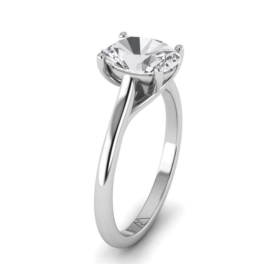 Solitaires Dralina Argent Rhodié Blanc Diamant 1.5 ct