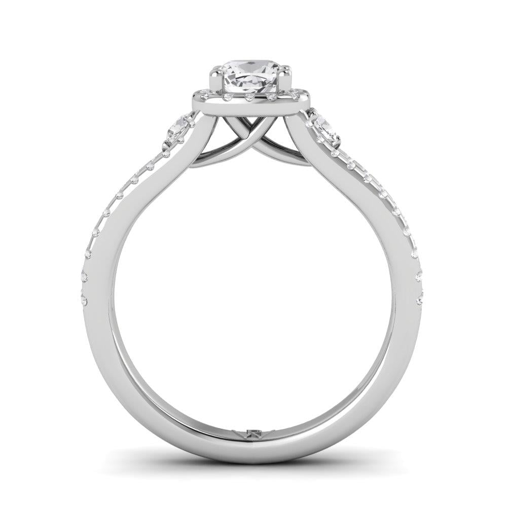 Solitaires Dune Argent Rhodié Blanc Diamant 1 ct