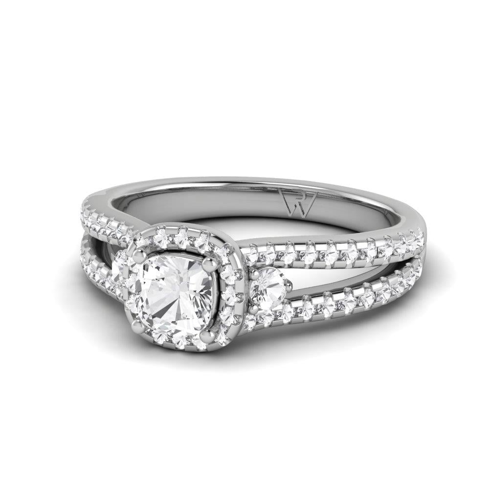 Solitaires Dune Argent Rhodié Blanc Oxyde de zirconium 1 ct