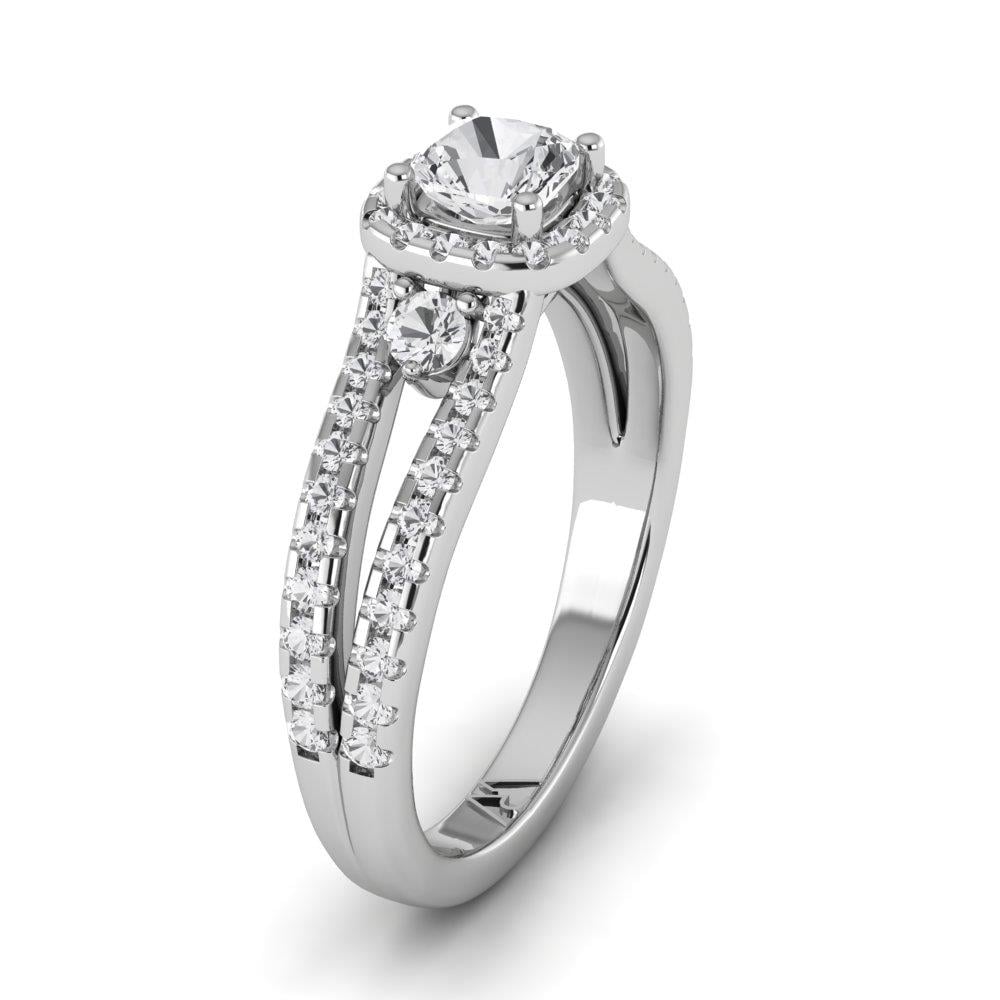 Solitaires Dune Or Blanc Oxyde de zirconium 1 ct