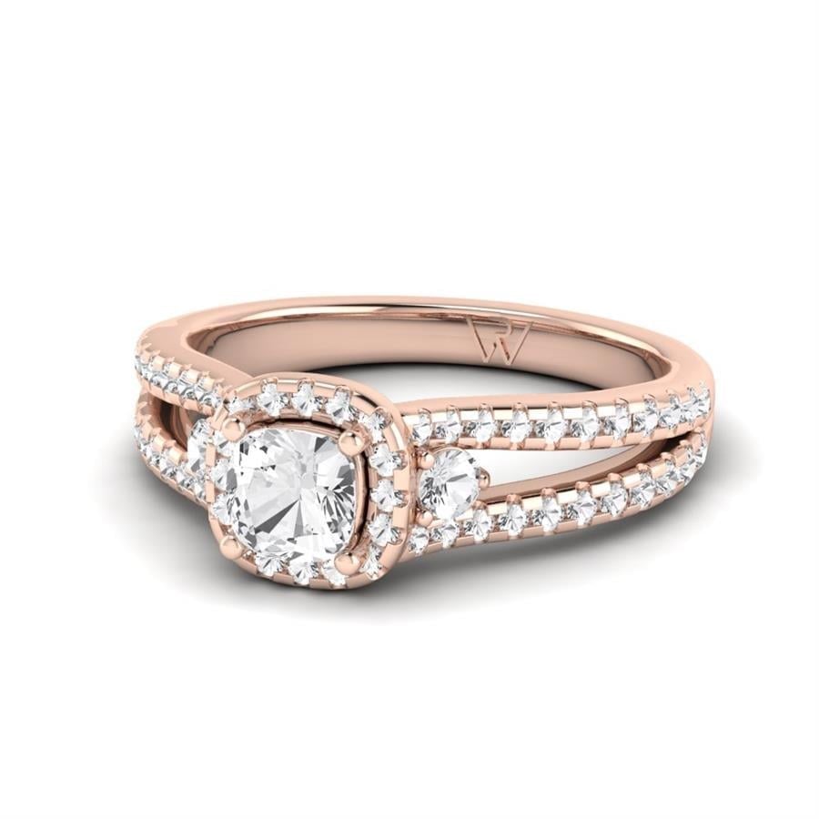 Solitaires Dune Or Rose Oxyde de zirconium 1 ct