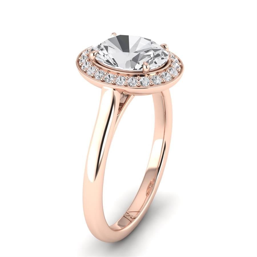 Solitaires Eirys Argent Plaqué Or Rose Diamant 2.15 ct