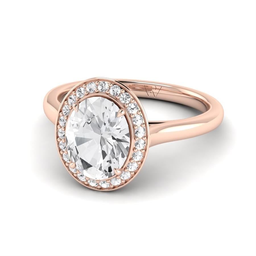 Solitaires Eirys Argent Plaqué Or Rose Diamant 2.15 ct