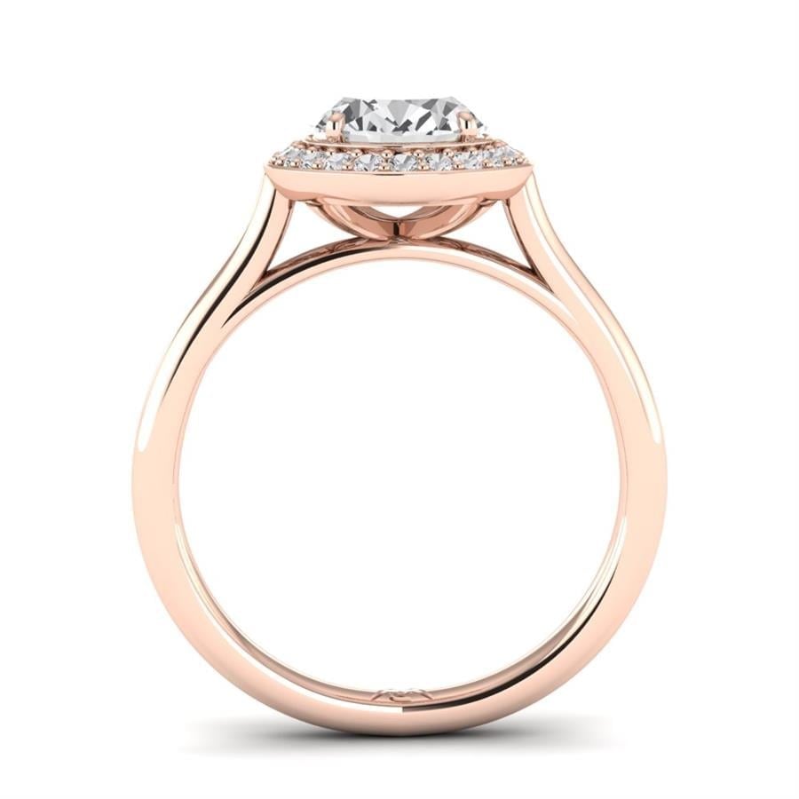 Solitaires Eirys Argent Plaqué Or Rose Diamant 2.15 ct