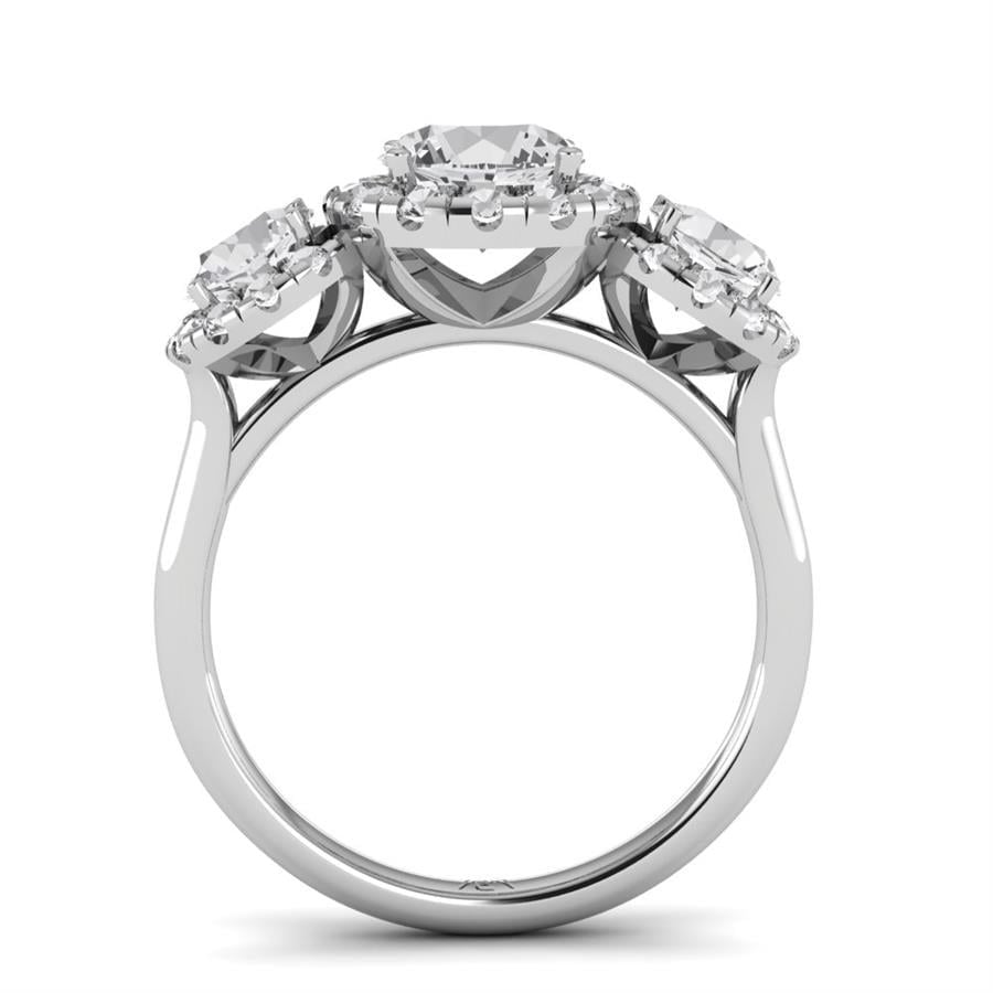 Solitaires Elaris Argent Rhodié Blanc Diamant 2.50 ct