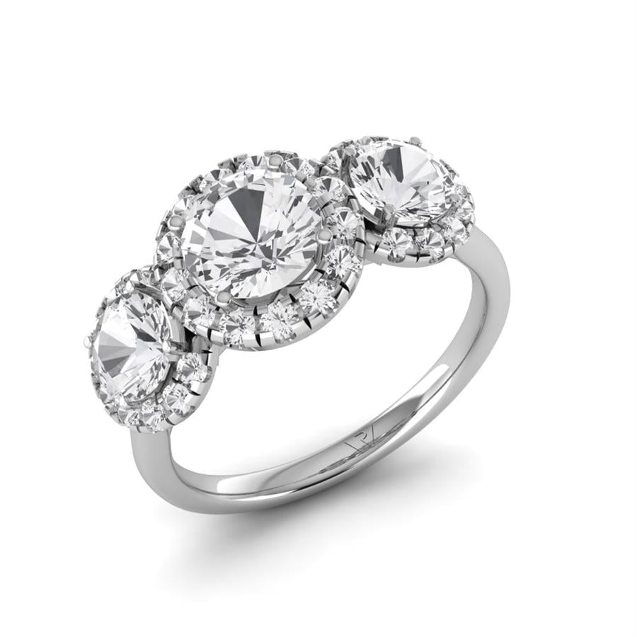 Solitaires Elaris Or Blanc Oxyde de zirconium 2.50 ct