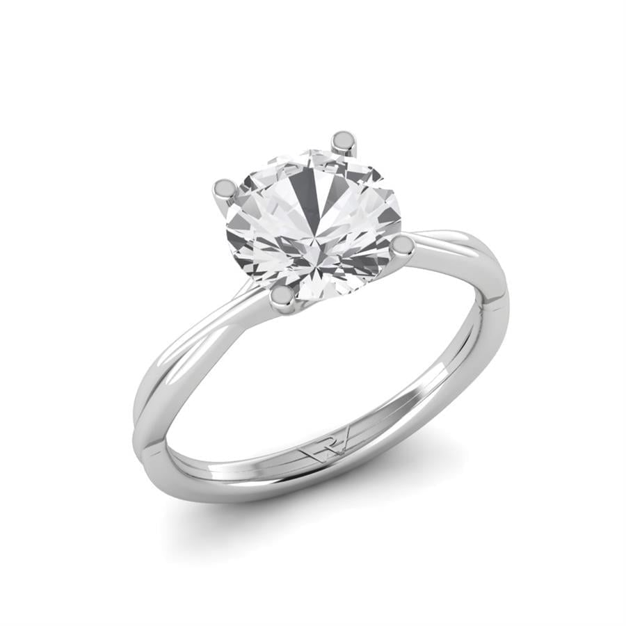 Solitaires Ellora Or Blanc Oxyde de zirconium 2 ct