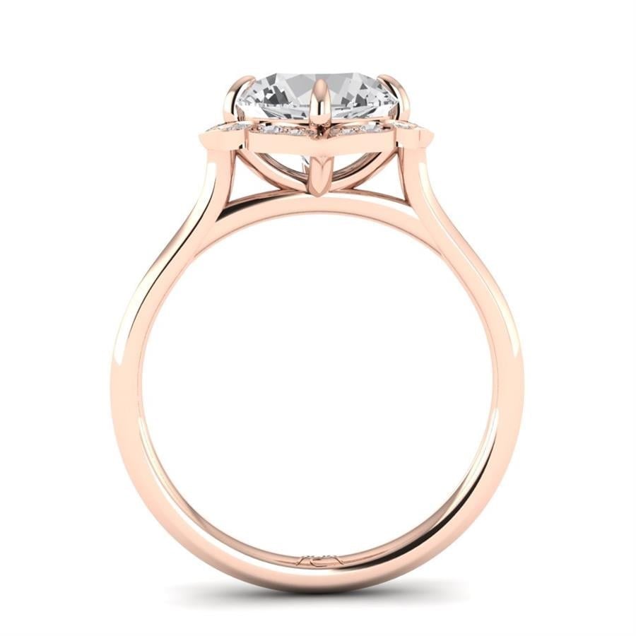 Solitaires Elyra Argent Plaqué Or Rose Diamant 2.10 ct