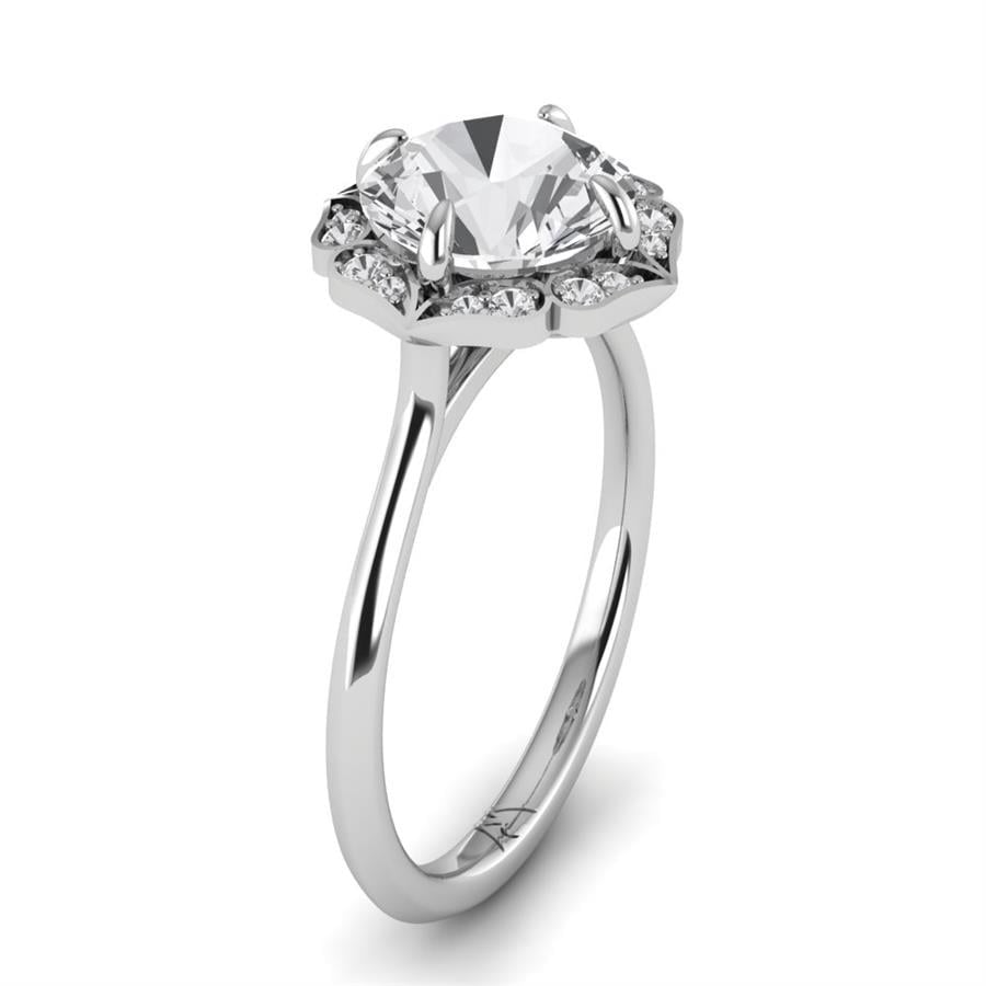 Solitaires Elyra Argent Rhodié Blanc Diamant 2.10 ct