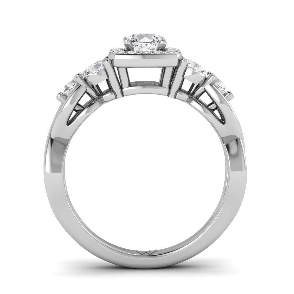 Solitaires Enigme Or Blanc Oxyde de zirconium 1.1 ct
