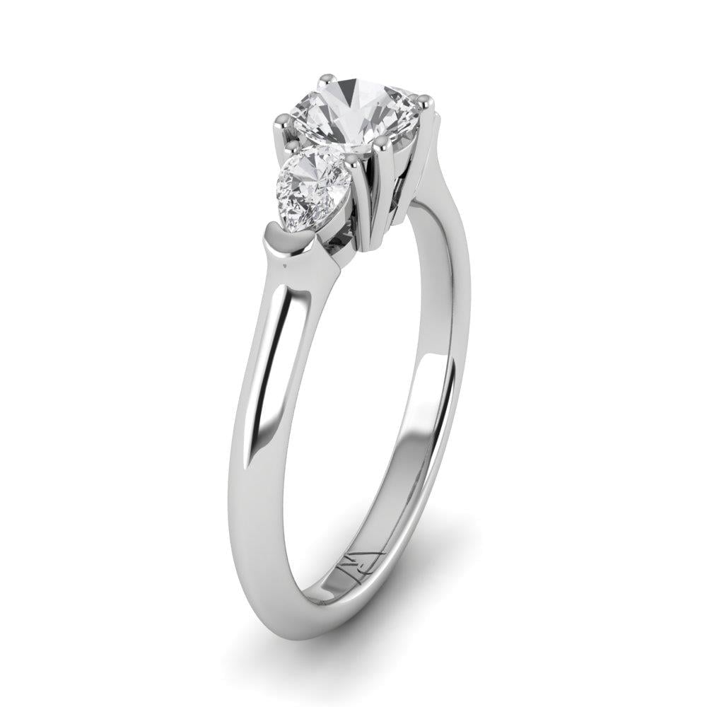 Solitaires Envolée Argent Rhodié Blanc Diamant 0.95 ct