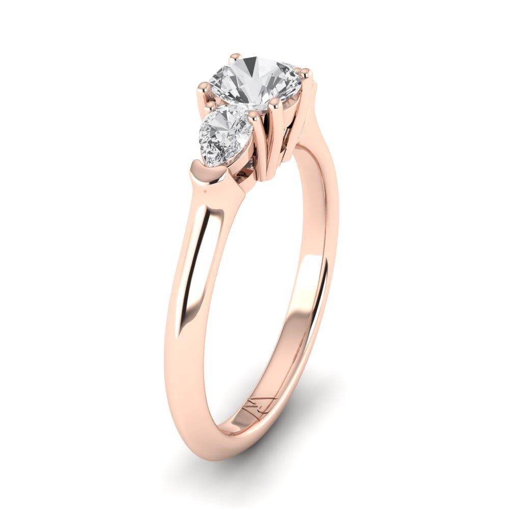 Solitaires Envolée Or Rose Oxyde de zirconium 0.95 ct