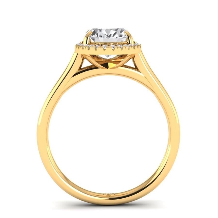 Solitaires Fayra Argent Plaqué Or Jaune Oxyde de zirconium 1.75 ct
