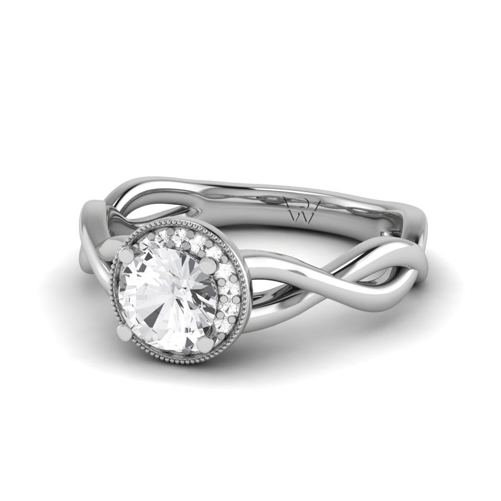 Solitaires Floréal Or Blanc Diamant 0.75 ct