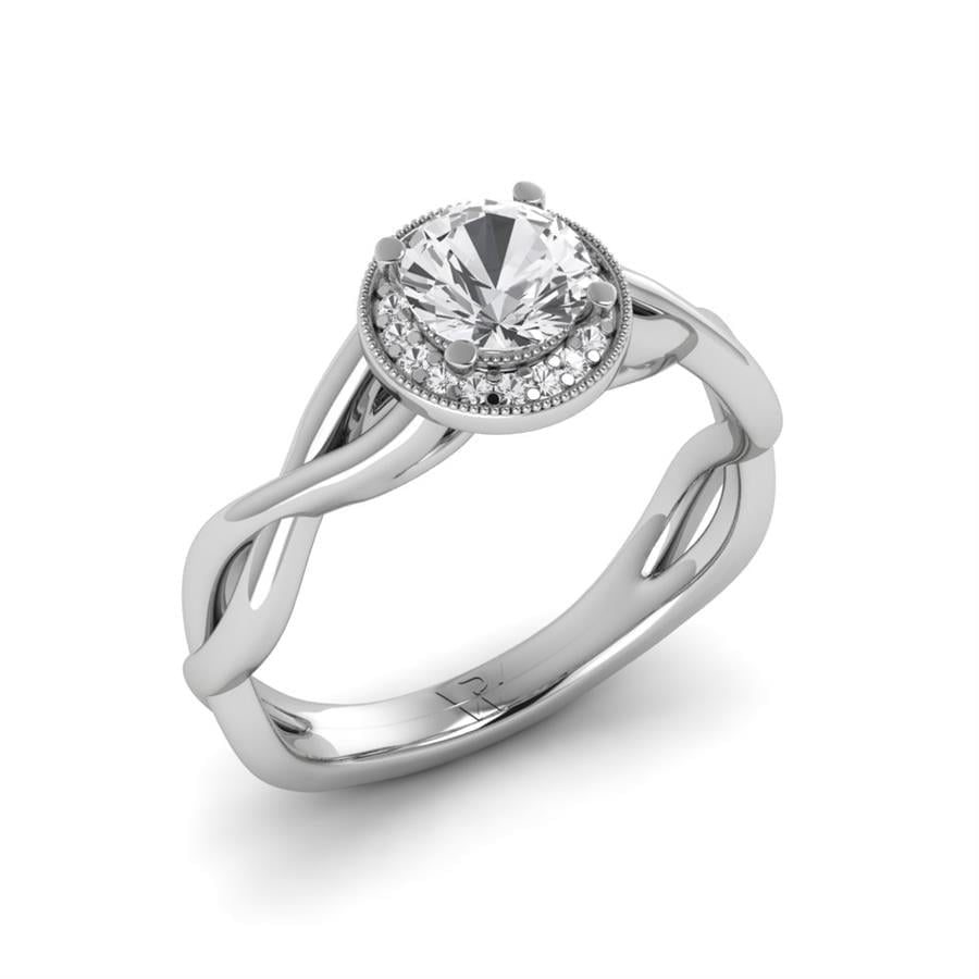 Solitaires Floréal Or Blanc Diamant 0.75 ct
