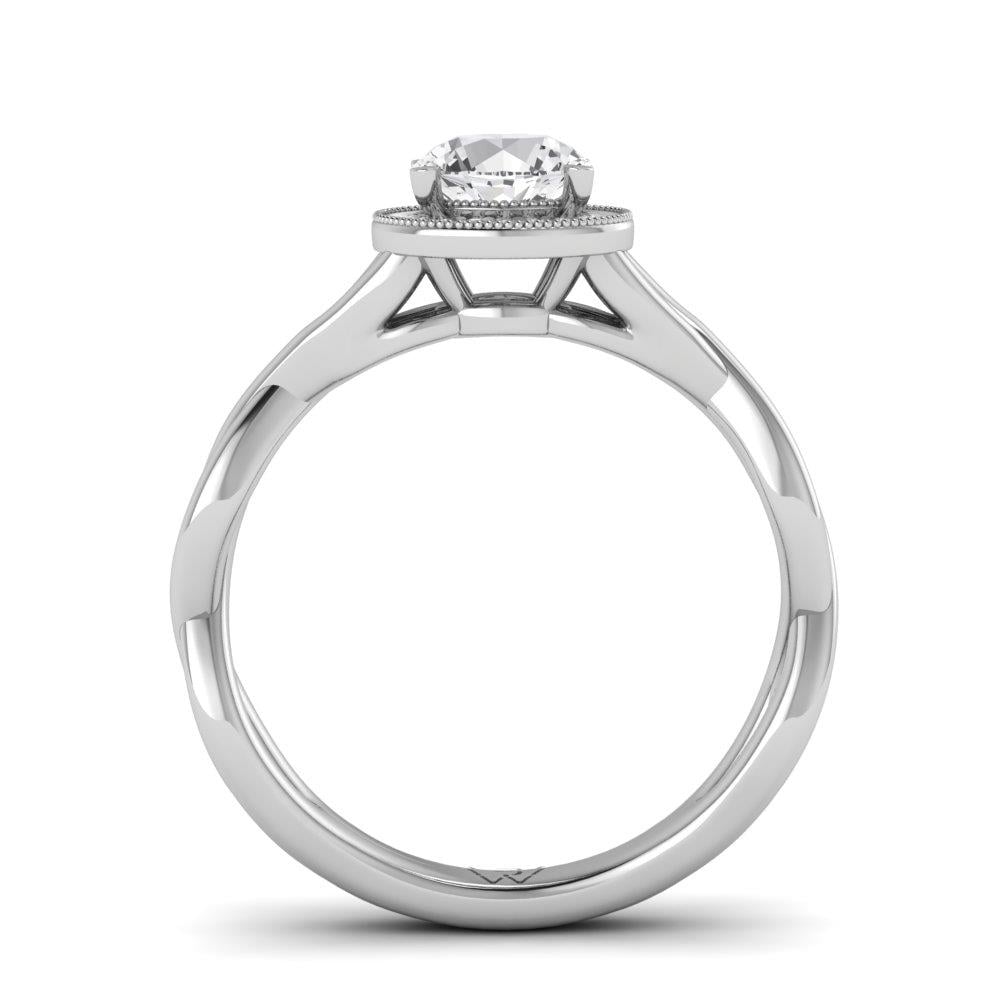Solitaires Floréal Or Blanc Oxyde de zirconium 0.75 ct