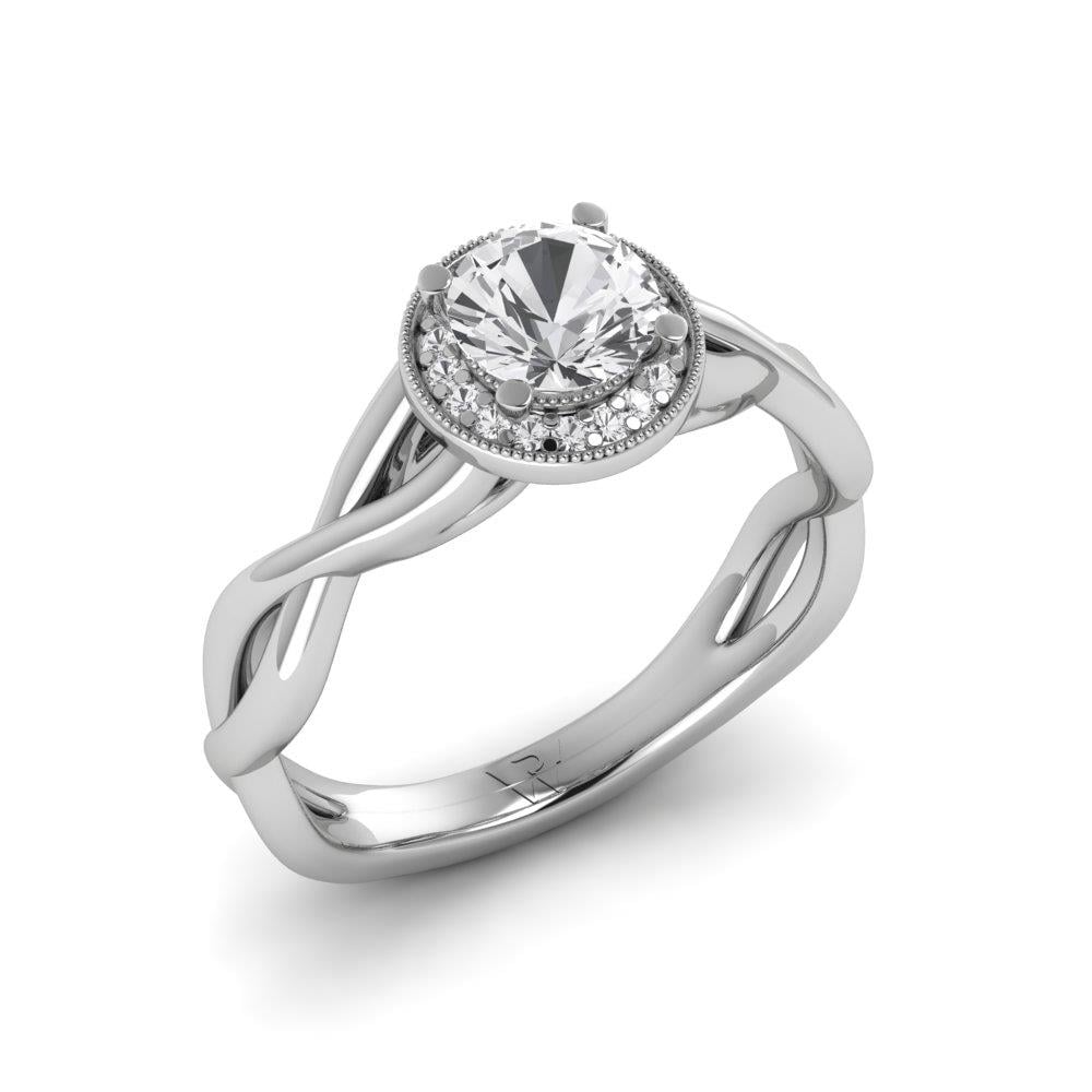 Solitaires Floréal Or Blanc Oxyde de zirconium 0.75 ct