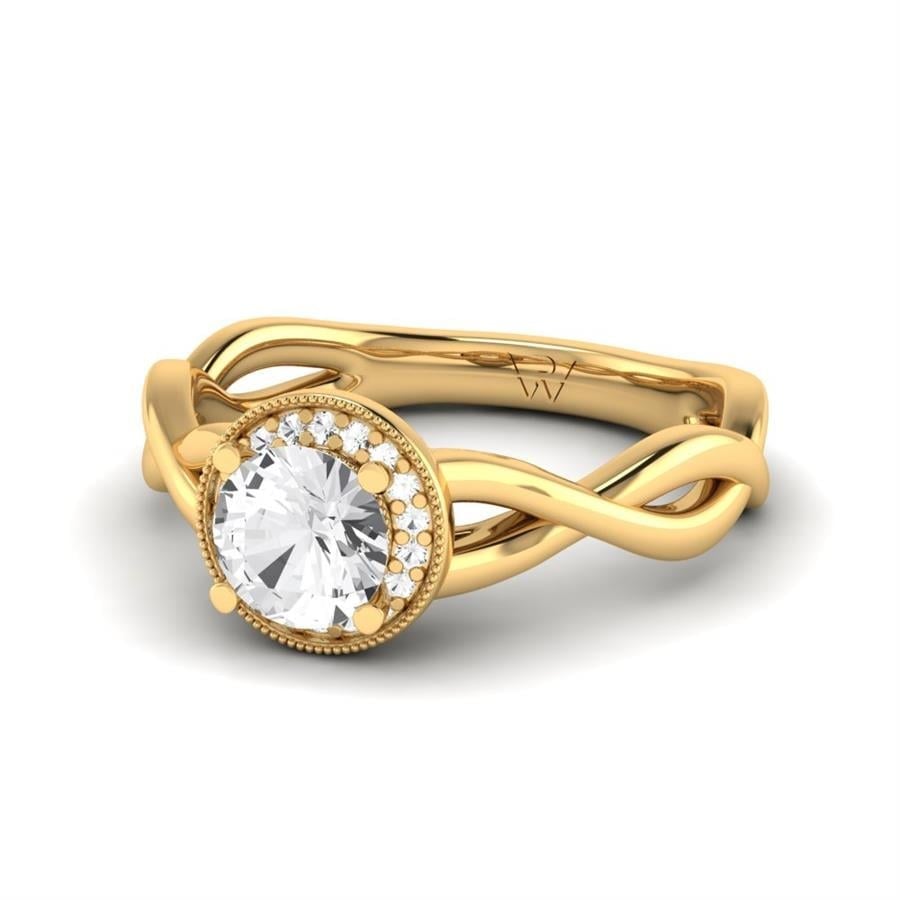 Solitaires Floréal Or Jaune Diamant 0.75 ct