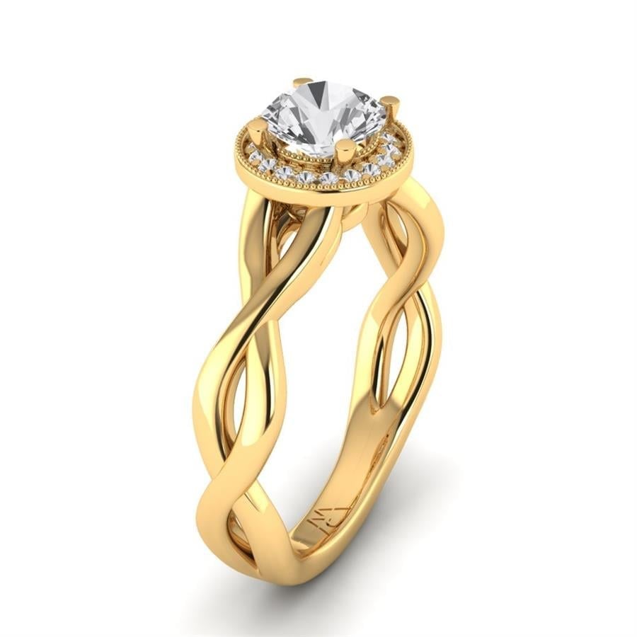 Solitaires Floréal Or Jaune Diamant 0.75 ct