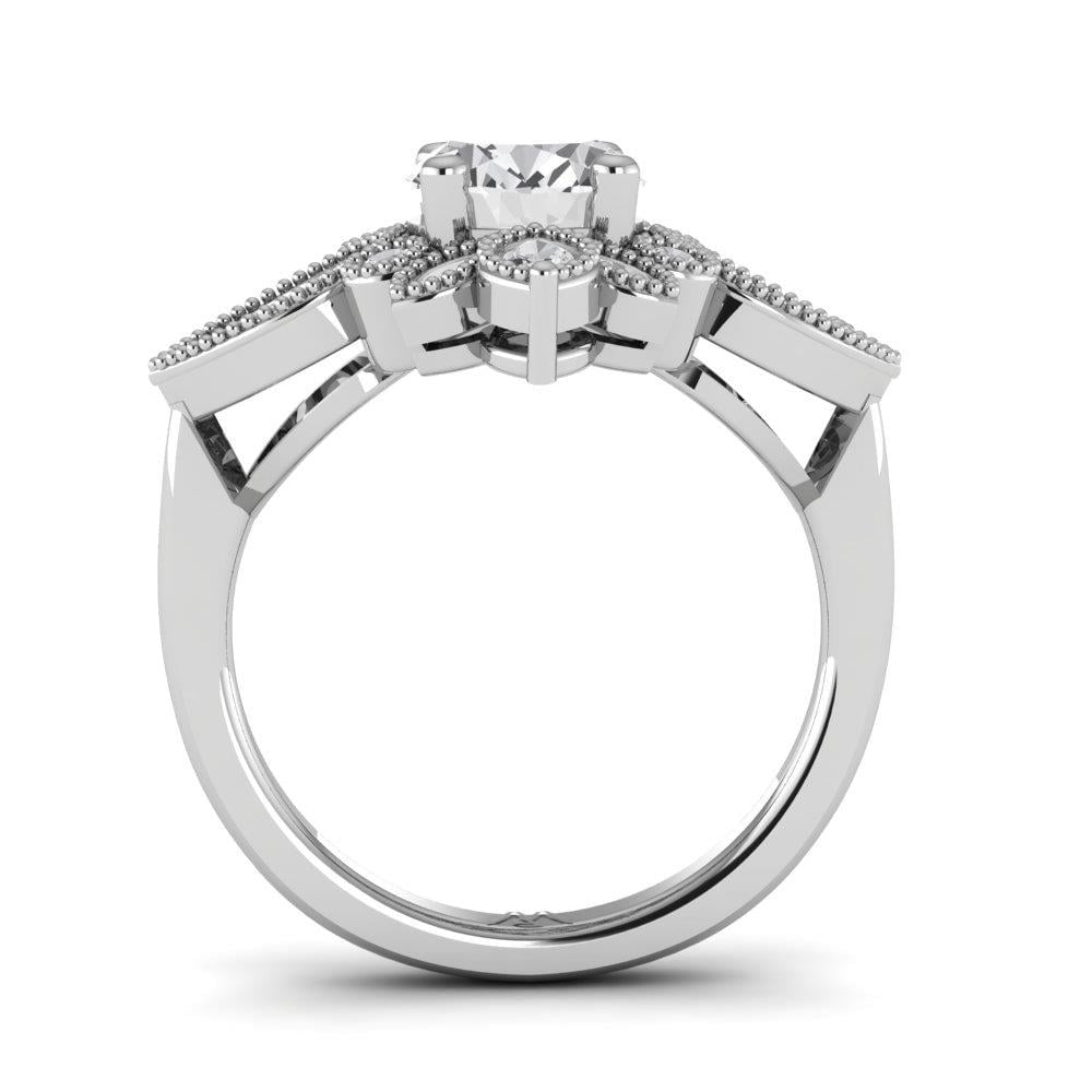 Solitaires Francine Or Blanc Diamant 2 ct