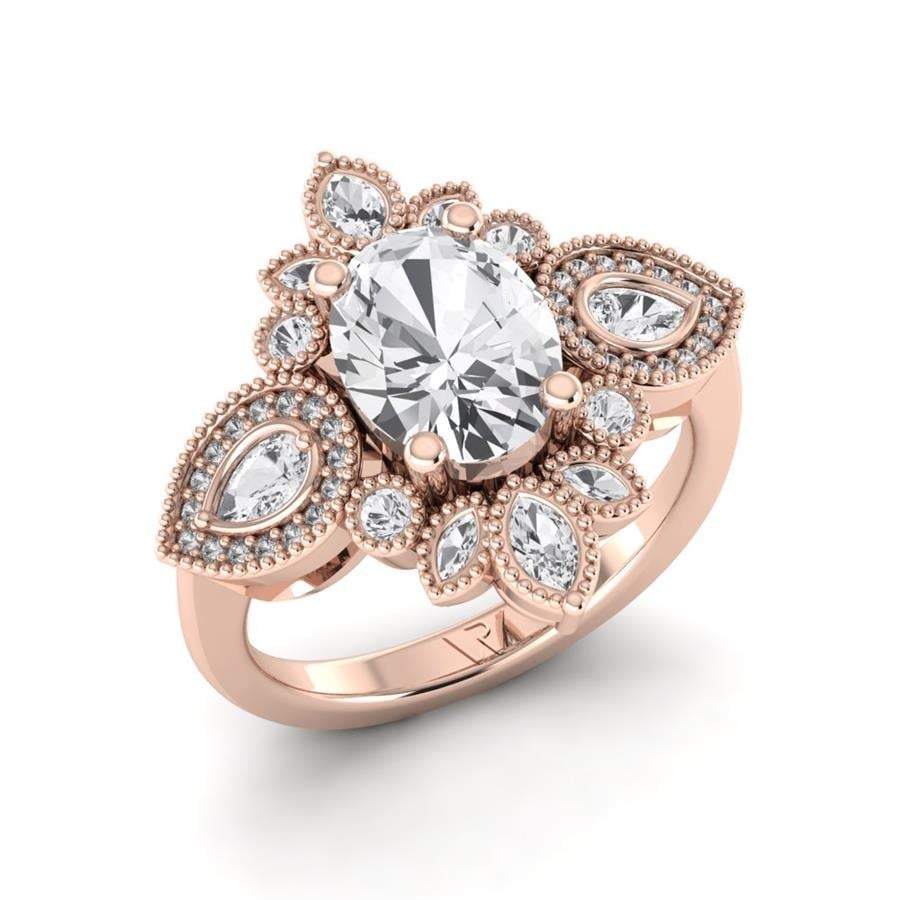 Solitaires Francine Or Rose Diamant 2 ct