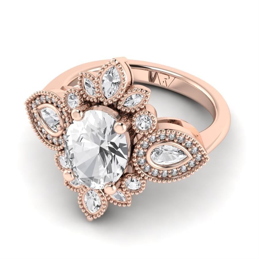 Solitaires Francine Or Rose Diamant 2 ct