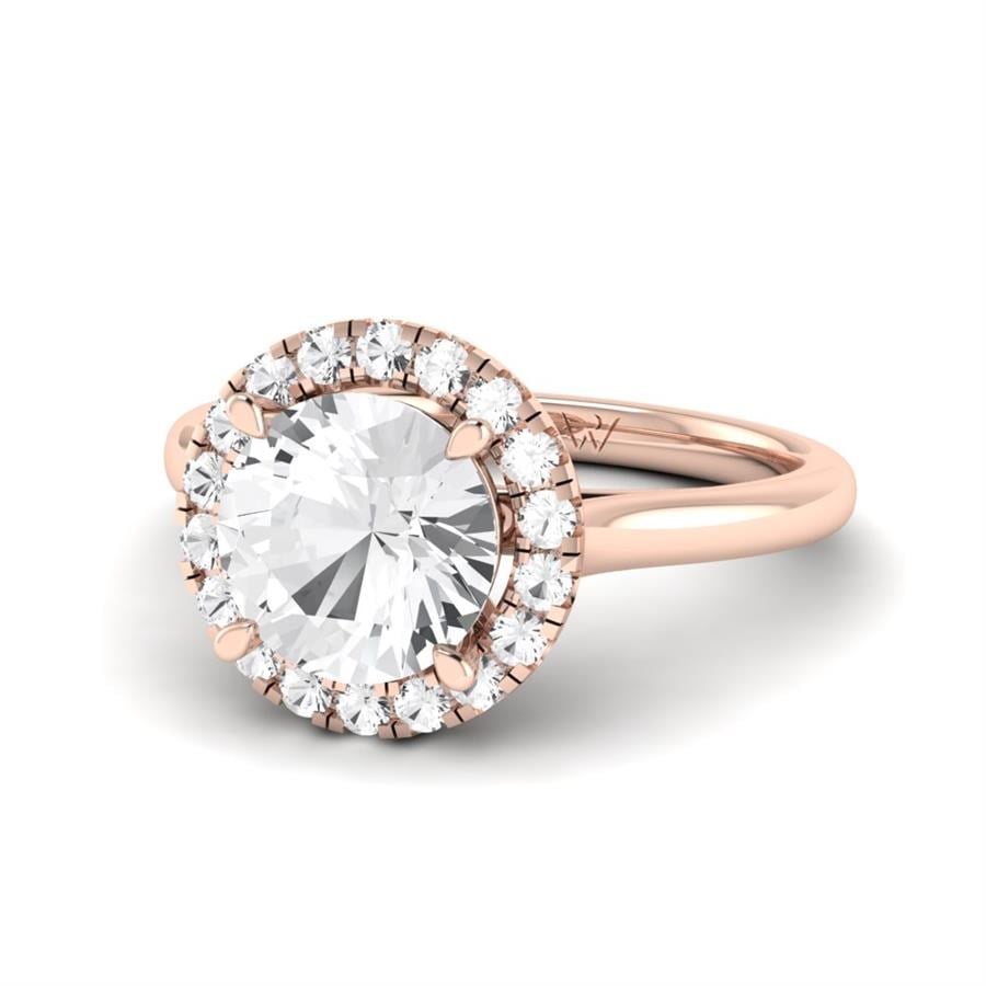 Solitaires Freyen Argent Plaqué Or Rose Oxyde de zirconium 2.30 ct