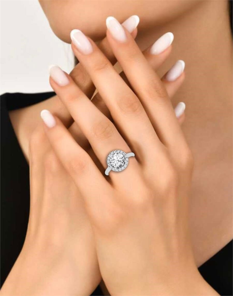 Solitaires Freyen Or Blanc Oxyde de zirconium 2.30 ct