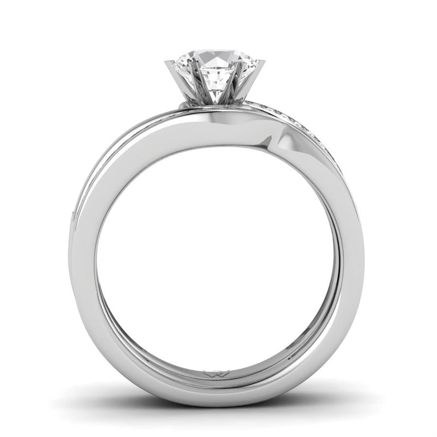 Solitaires Fusion Or Blanc Diamant 1.15 ct
