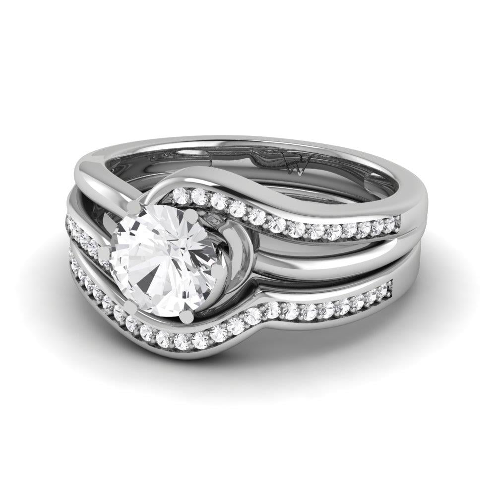 Solitaires Fusion Or Blanc Oxyde de zirconium 1.15 ct