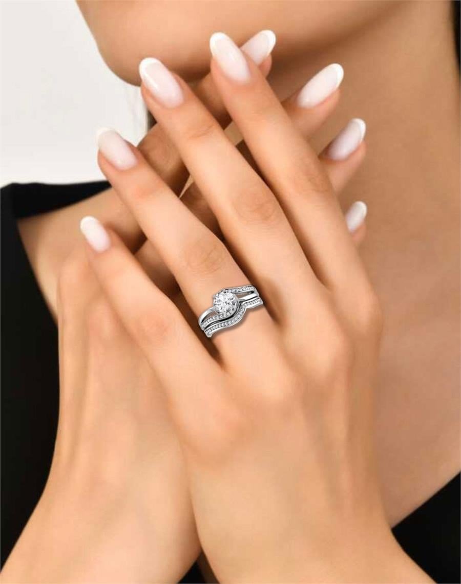 Solitaires Fusion Or Blanc Oxyde de zirconium 1.15 ct