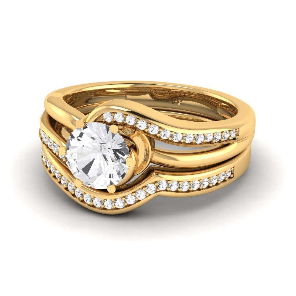 Solitaires Fusion Or Jaune Oxyde de zirconium 1.15 ct