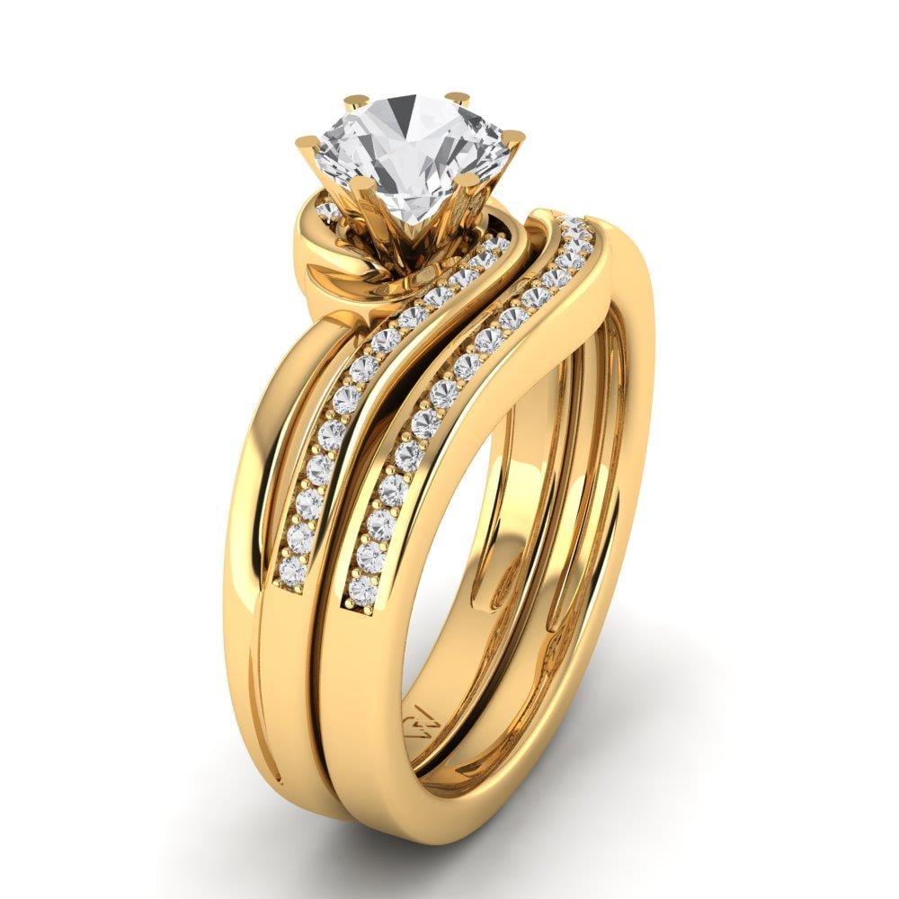 Solitaires Fusion Or Jaune Oxyde de zirconium 1.15 ct