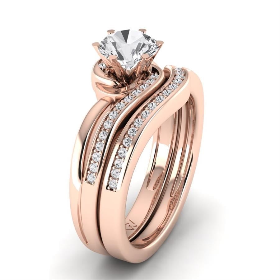 Solitaires Fusion Or Rose Diamant 1.15 ct