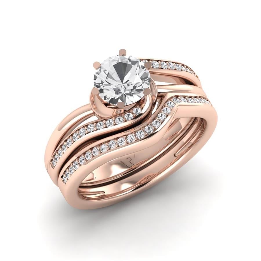 Solitaires Fusion Or Rose Diamant 1.15 ct