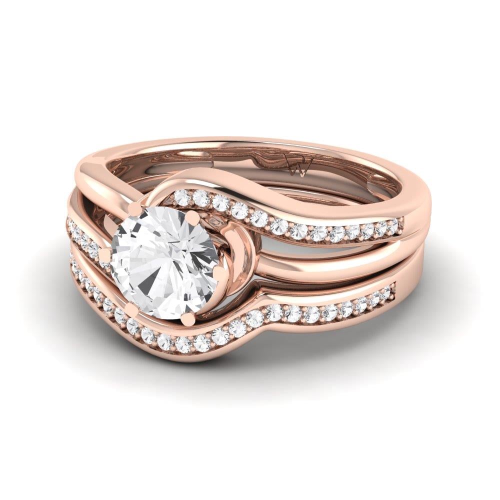 Solitaires Fusion Or Rose Oxyde de zirconium 1.15 ct