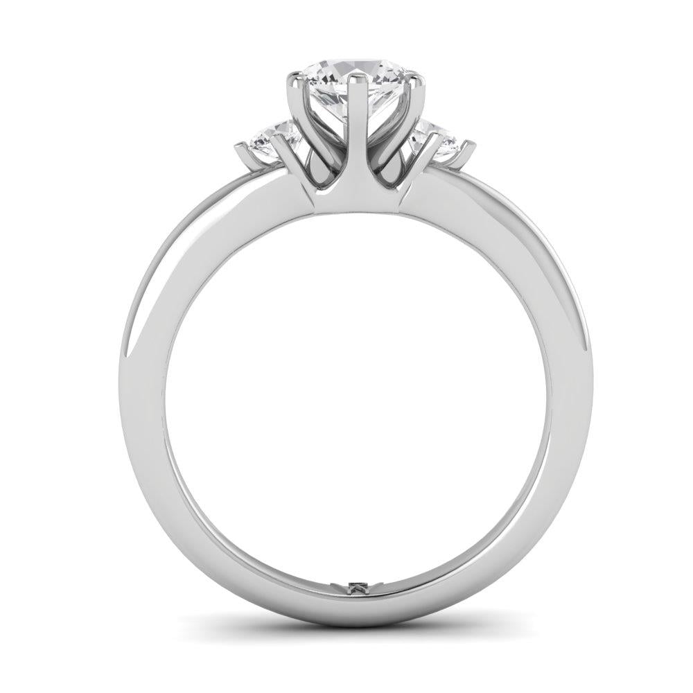 Solitaires Galante Or Blanc Oxyde de zirconium 0.75 ct