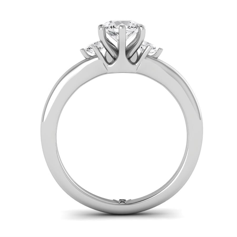 Solitaires Galante Or Blanc Oxyde de zirconium 0.75 ct