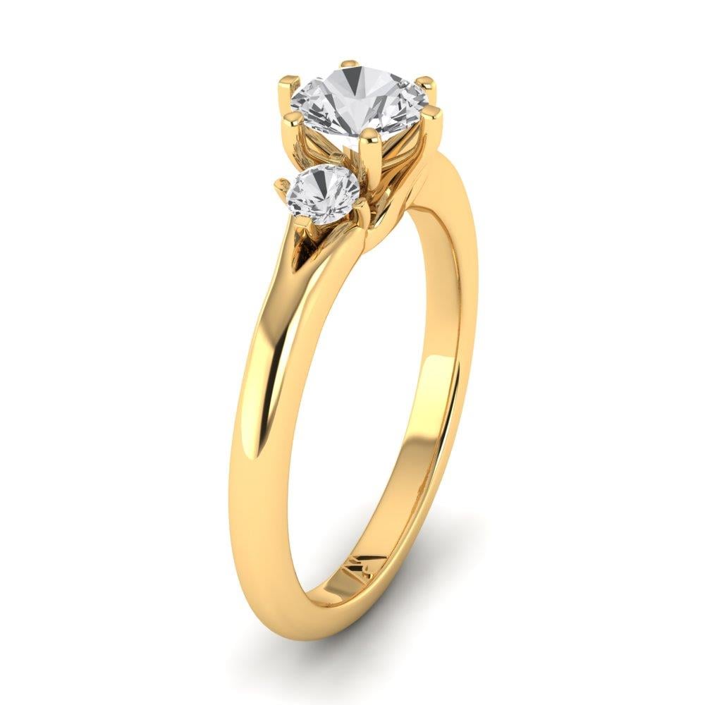 Solitaires Galante Or Jaune Oxyde de zirconium 0.75 ct