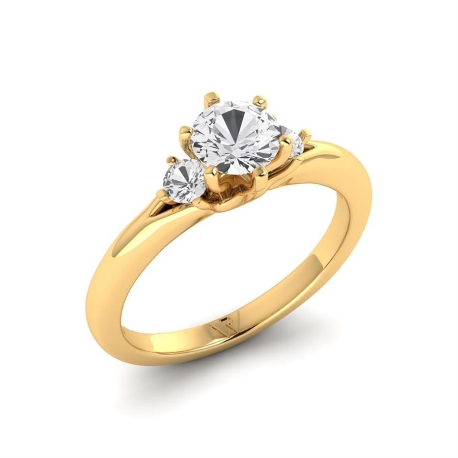 Solitaires Galante Or Jaune Oxyde de zirconium 0.75 ct