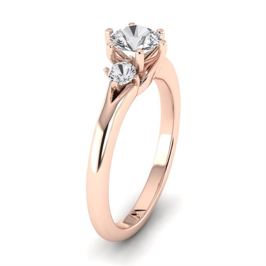Solitaires Galante Or Rose Oxyde de zirconium 0.75 ct