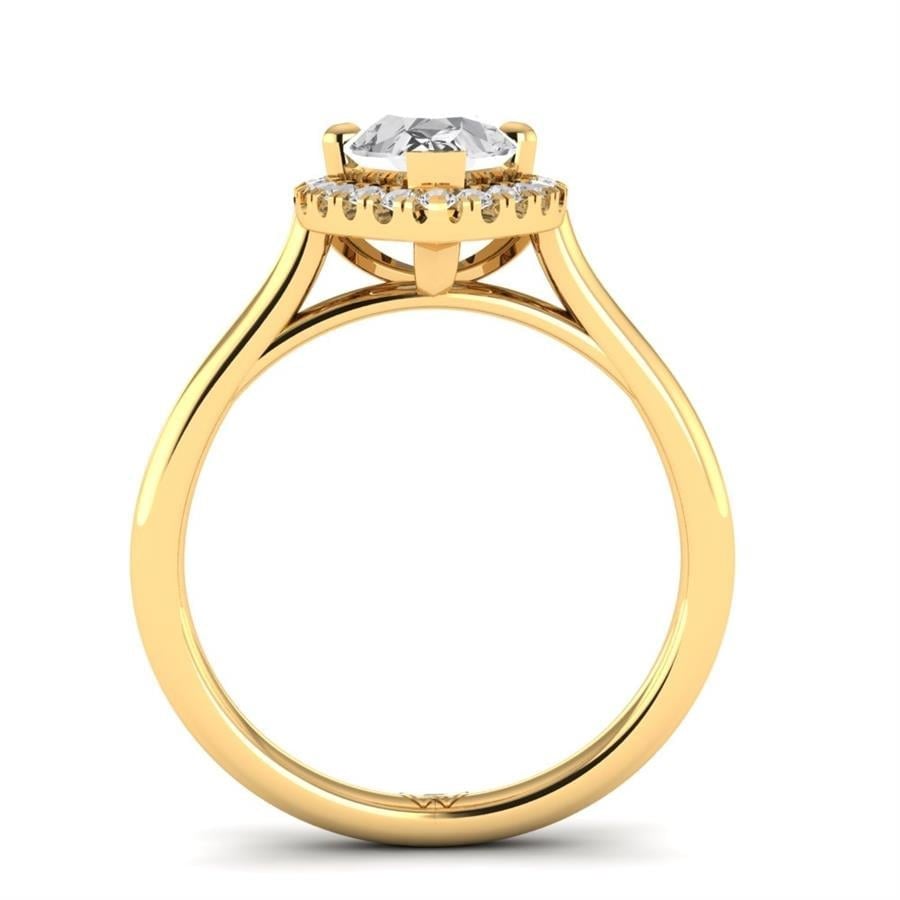 Solitaires Glacine Argent Plaqué Or Jaune Diamant 2.15 ct