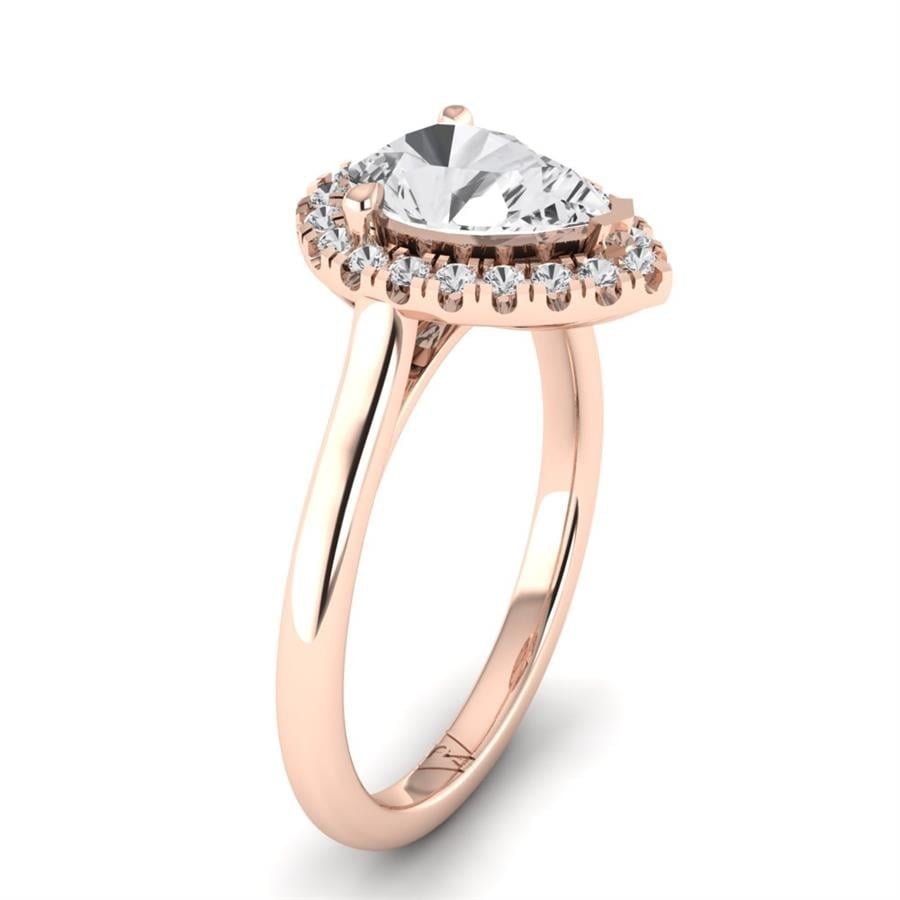 Solitaires Glacine Argent Plaqué Or Rose Oxyde de zirconium 2.15 ct