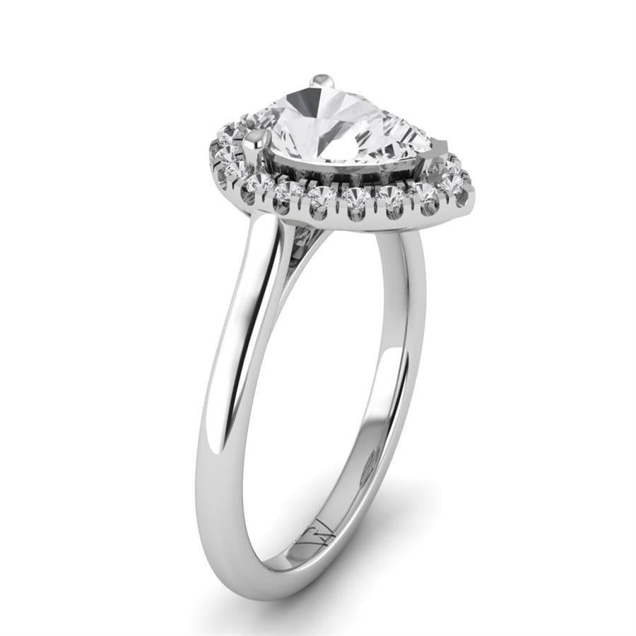Solitaires Glacine Argent Rhodié Blanc Oxyde de zirconium 2.15 ct