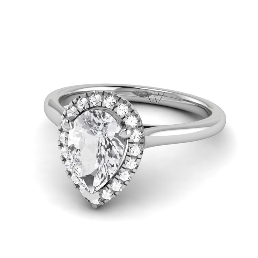Solitaires Glacine Argent Rhodié Blanc Oxyde de zirconium 2.15 ct