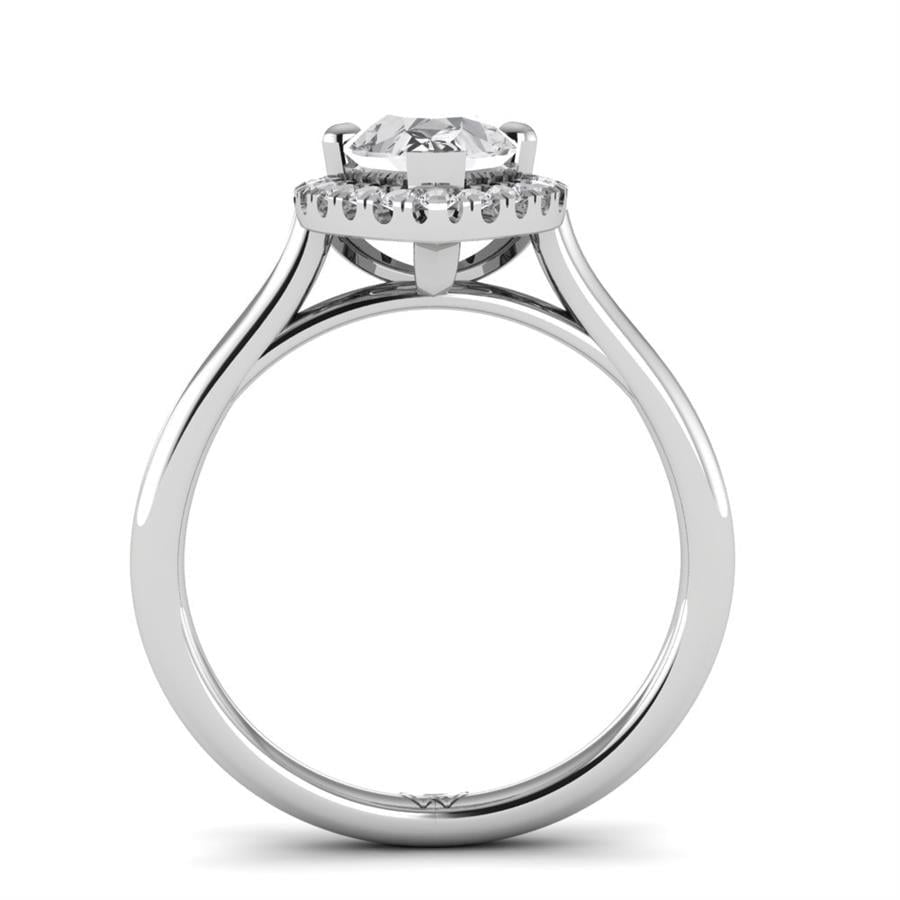 Solitaires Glacine Or Blanc Oxyde de zirconium 2.15 ct