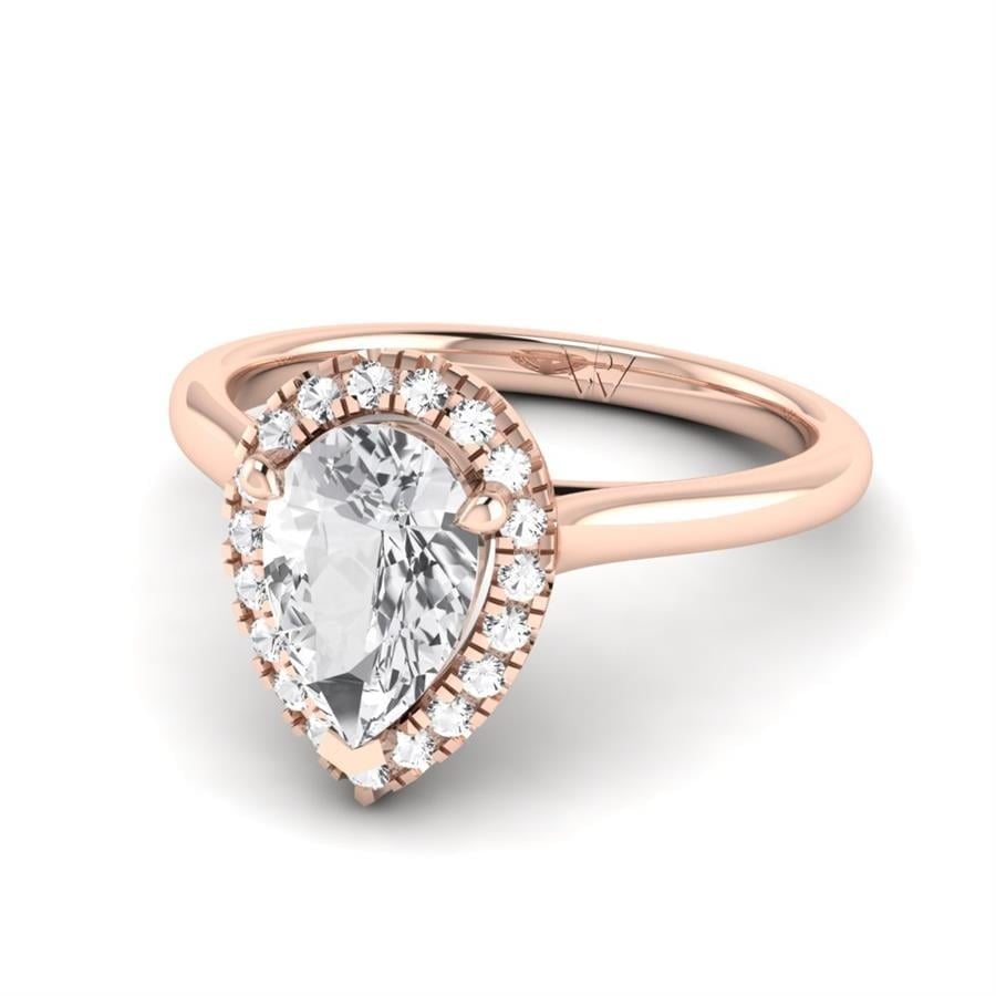 Solitaires Glacine Or Rose Diamant 2.15 ct