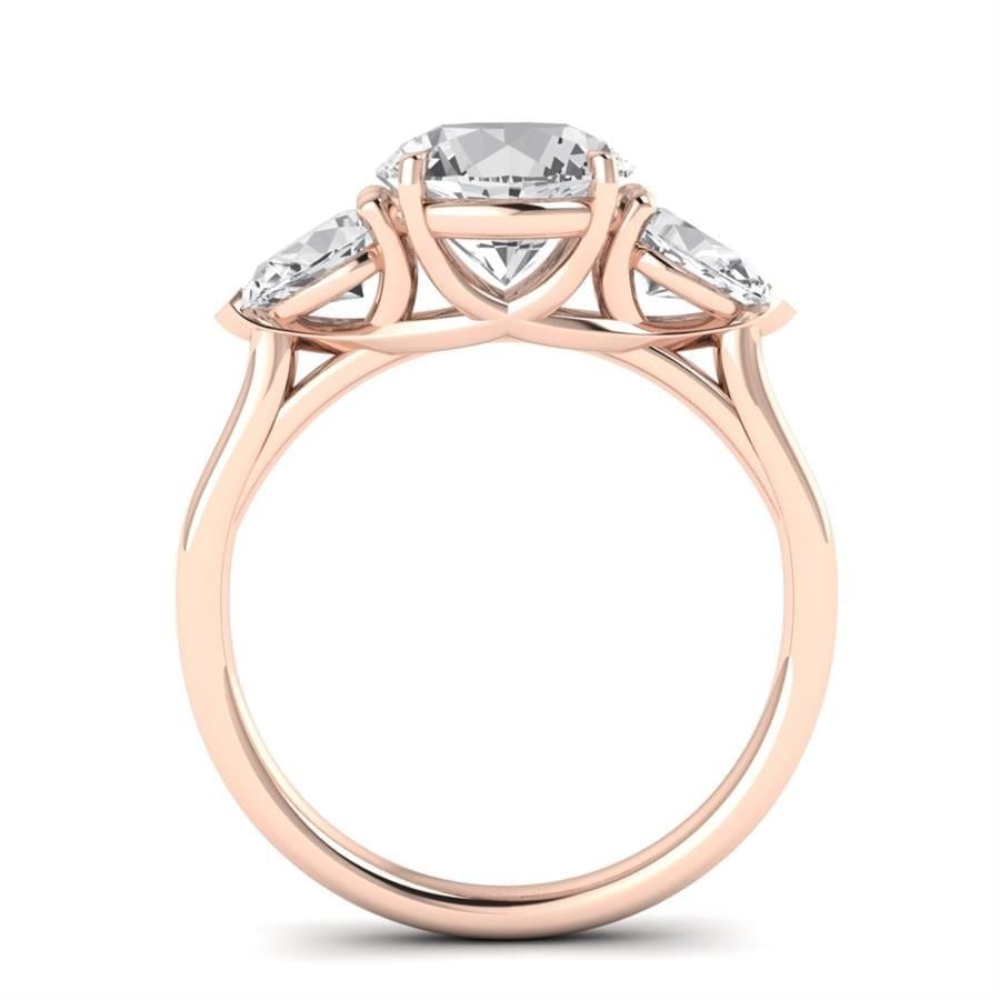 Solitaires Halo Or Rose Diamant 2.7 ct