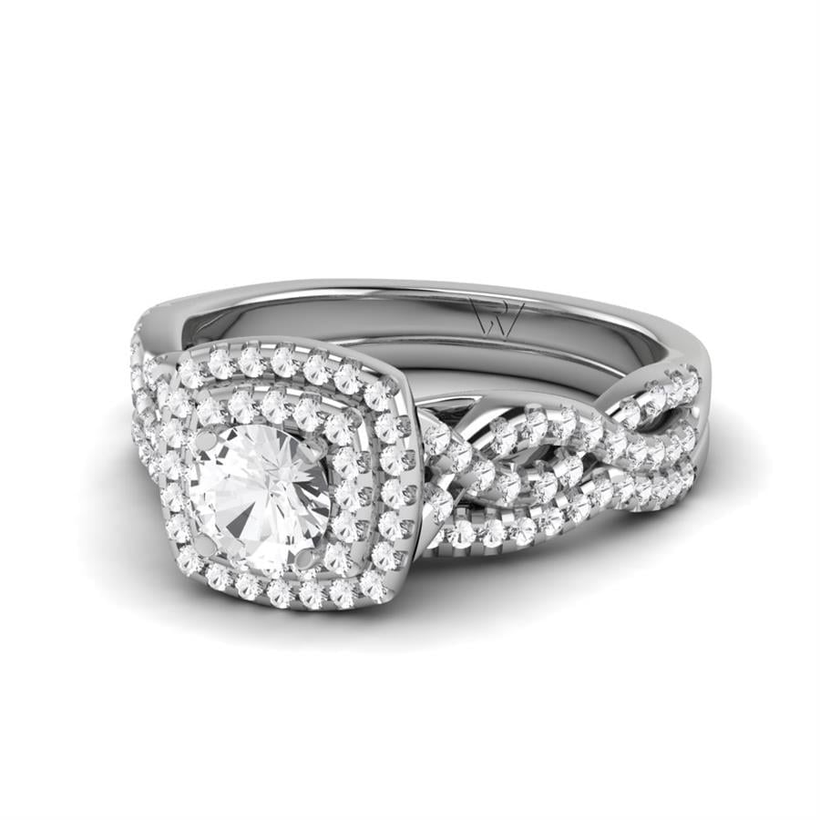 Solitaires Harmonie Or Blanc Diamant 1 ct